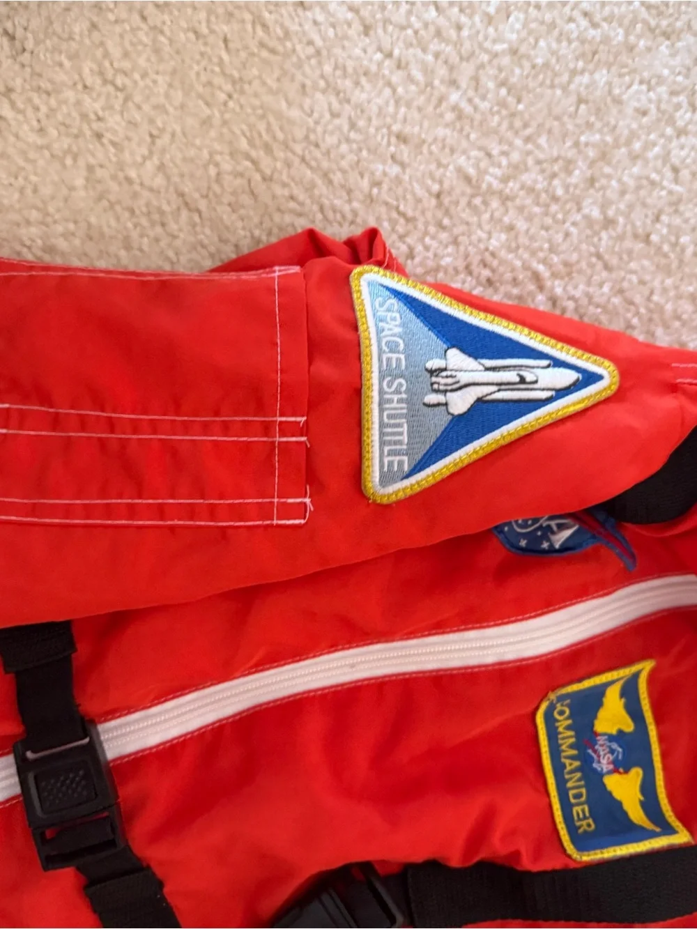 Kids NASA Astronaut Halloween Costume Size 6-8 + Helmet & Hat